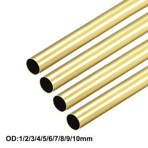Uxcell OD 황동 원형 튜브  ID 심리스 스트레이트 파이프  길이 300mm  1mm  3 개