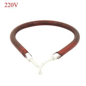 1PC 220V 탄소 섬유 전기 히트 파이프 적외선 석영 가열 튜브 히터 막대 용광로 라운드 할로겐 요소 600W-1