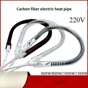1PC 220V 600W-1200W 적외선 석영 가열 튜브 히터 막대로운 할로겐 요소에 대 한 탄소 섬유 전기 열 파이프