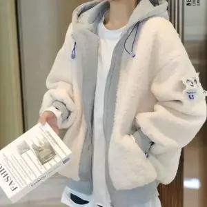 [하프클럽/]간절기여성자켓 봄양털후드점퍼 뽀글이가을아우터