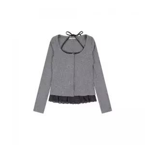 DELICCENT 홀터 나시 세트 가디건 [GRAY]