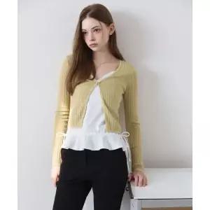 MIXXO V넥 썸머 골지 가디건_MIWCKG521T