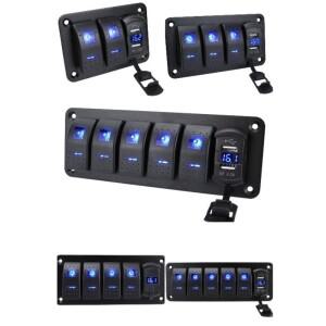 12V/24V 자동차 스위치 패널 4.2A USB 충전기 ON/OFF 회로 로커 RV 해양 LED 카라반 캠퍼 액세서리