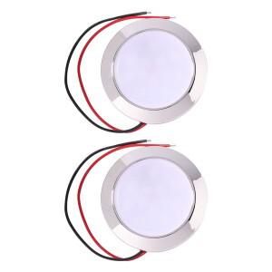 원형 전동홈 LED 조명  자동 돔 독서 램프  보트 캠핑 트레일러용 RV 천장 12V  1.8W  24 SMT 패널  200LM