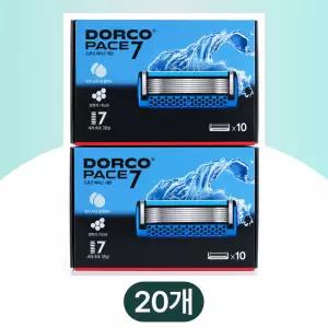 도루코 페이스7 면도날 20개 DORCO PACE 프레시 투 7중 면도기날 리필 교체용