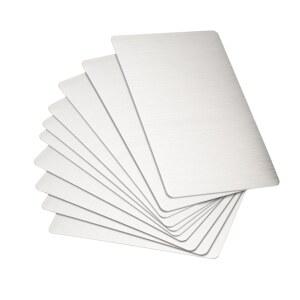 15PCS 두꺼운 4MM 카드 88X53MM 실버 금속 플레이트 스테인레스 명함 스틸