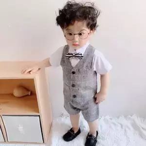 팜므 남아 정장 아기 영국 격자 세트 코디 화동 결혼식 세트설날