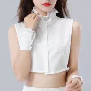 인조 셔링 장식 목폴라 티셔츠 여성용 겨울 레이어드 보온 이너웨어 목토시 페이크목티