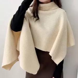 여성 목폴라 니트숄더 넥워머 1P 언밸런스 케이프 숄 숄넥워머 언발란스숄 목폴라숄