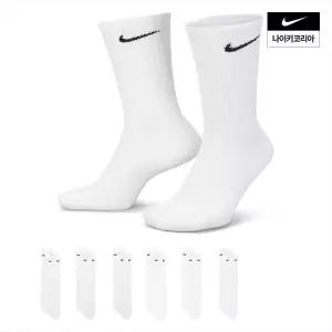 매장정품 NIKE 나이키 남성 에브리데이 쿠션 트레이닝 크루 삭스(6켤레) SX7666-100 1590679