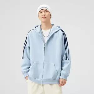 엘럽 남친 캐주얼 빈티지 카디건 공용 후드 스트라이프 집업 박템1