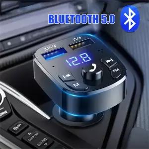 차량용 충전기 FM 송신기 블루투스 오디오 듀얼 USB MP3 플레이어 자동 라디오 핸즈프리 3A 고속 자동차