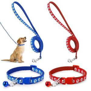 MOLAIN 조절 가능한 반려동물 고양이 목걸이 고양이용 있는 릴리즈 목줄 버클 로프 새끼 강아지 작은 트레이닝 클립 내구성 칼라