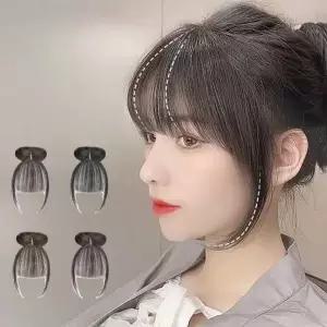 가발 부분 자연스러운 시스루뱅 정수리 헤어 똑딱이 스타일 소품 ...
