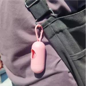 강아지 배변봉투 케이스 산책용 풉백 똥츄 디스펜서 핑크