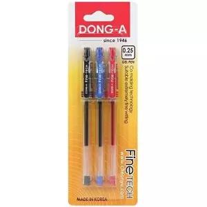 고품질 파인테크 0.25mm 볼펜 혼합 3개입세트 사무용품 0.25mm 3개입세트 WFM67RL