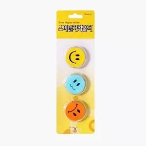[마그피아]고품질 스마일형 자석홀더 3pcs 사무용품 스마일형 자석홀더 3pcs WFM68E3