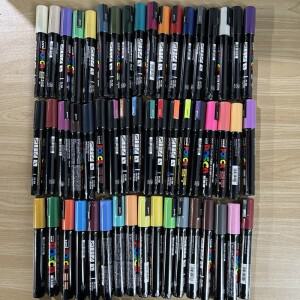 1pcs PC-5M Posca 페인트 마커 54 색상, 1.8-2.5mm 중간 페인팅 포인트 POSCA 펜 미술 용품 록 패브릭