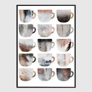 슬림액자 Dreamy Coffee Cups A3사이즈 거실액자 깔끔한액자 공간그림