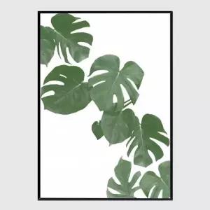 사무실액자 Monstera Aqua 02 A3사이즈 거실액자 깔끔한액자 공간그림