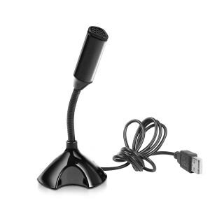 조정 가능한 USB 노트북 마이크 미니 스튜디오 음성 스탠드 멀티미디어 데스크탑 PC 용 홀더 포함