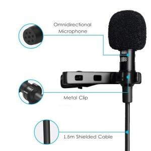 Lavalier 3.5mm 미니 마이크 USB 콘덴서 전문 전화 노트북 PC 컴퓨터 옷깃 클립 온 유형