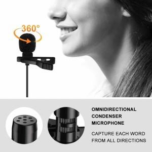 전문 듀얼 미니 소형 마이크 3.5mm, 칼라 클립 스튜디오 옷깃 콘덴서, 스마트폰