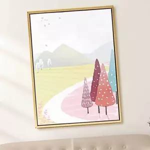 일러스트 캔버스 액자 풍경F 30x40cm 카페 북유럽 캔버스액자틀 북유럽