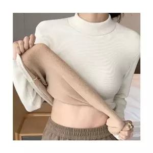 목폴라 극강 티셔츠 보온 기모 하프넥 겨울 사무실 여성 상의 겨울 여성조끼 양털 목폴라