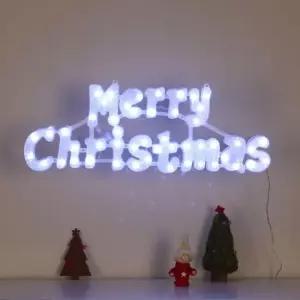 은하수)LED 메리크리스마스 글자 백색 지니전구 점멸 크리스마스 트리전구 트리조명