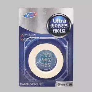 DIY 울트라 종이 앙면테이프 VT-061 25mmx8M