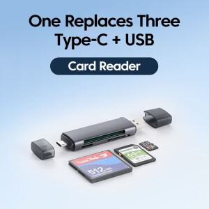 5-in-1 다기능 USB TYPE-C 카드 리더기, 외장 스토리지, 블랙 스트레치, 메모리 스틱, 2.0 미니 SD, TF, C