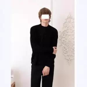 남성용 니트 캐주얼 댄디 상의 물결 브이넥 가디건 M스포1
