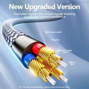 SUNKANDI RCA 오디오 케이블, 3.5mm 암컷에서 2 수컷 Y 스플리터 AUX 코드 TV, MP3, 태블릿, 스피커용