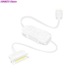 ARGB 컨트롤러 5V 3 핀 SATA 전원 공급 장치 미니 허브, 컴퓨터 CPU 케이스 쿨 선풍기 LED 조명 라디에이