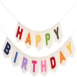 다채로운 생일 축하 배너 무지개 파티 장식 보헤미안 펠트 해피 갈랜드 사진 배경 보호 벽걸이