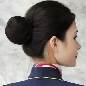 당고머리 승무원 가발 똥머리 한복 면접 여성가발-WFO4VJJ