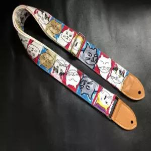일렉기타 고양이 단 기타 스트랩 베이스 어깨끈 끈 펑크