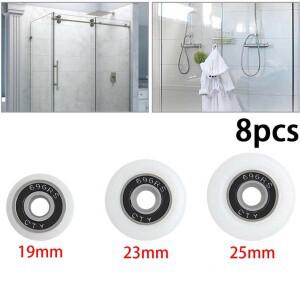 10PCS 19/23/25mm 목욕 캐비닛 슬라이드 도어 휠 옷장 샤워 룸 베어링 롤러 교체 욕실 게이트 액세서리