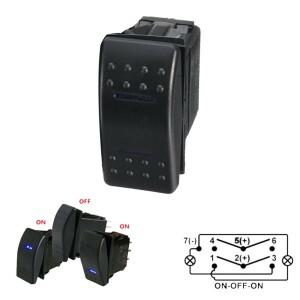 1X 로커 스위치 7Pin DPDT ON-OFF-ON 2 LED 자동차 트럭 해양 범용 12/24V 인테리어 제어 액세서리
