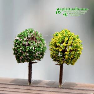 5pcs 마이크로 조경 장식품 시뮬레이션 트리 꽃 5 색 볼 홈 미니어처 정원