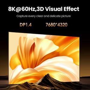 UGREEN DP 1.4 스위치 8K 60Hz KVM 2PC 디스플레이, 키보드, 마우스, 프린터 공유, 케이블, 포트 변환기,