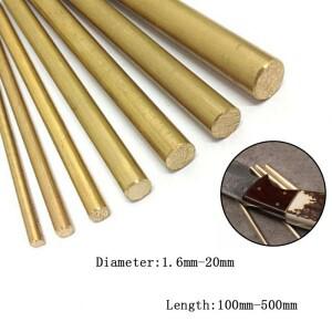 직경 1.6-20mm 길이 100-500mm 하드웨어 DIY 칼 손잡이 용 황동 라운드 바 막대 원형 와이어 튜브 모델 제
