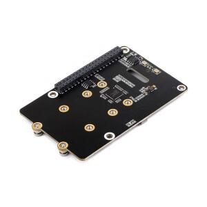 Raspberry Pi 5 PCIe - 2CH M.2 HAT(B) 호환 2280/2260/2242/2230 NVMe SSD 16P 케이블 5Gbps 데이터 속도