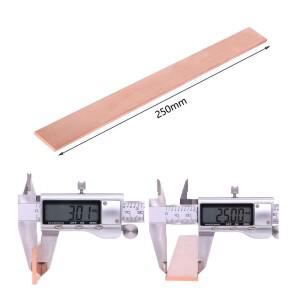 1pcs 길이 100-500mm T2 레드 구리 플랫 바 스트립 플레이트 CNC DIY 재료 두께 1/1.5/2/3/4/5/6/8mm