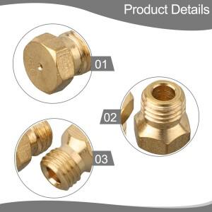 5PCS 버너 가스 호브 LPG 변환 키트 제트기 50 65 70 87 95 스토브 용 황동 노즐 프로판 인젝터