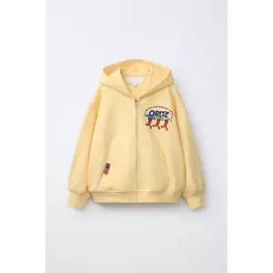 국내배송 ZARA 자라 주니어 키즈 스케이트 후드 스웨트셔츠 노랑 4805777300 2065282