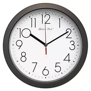 [골든벨]고품질 GB4110 무소음 월넛 라운드 벽시계 28cm 제조한국 무소음 양면시계 집들이선물 W029404