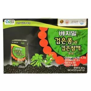 [청정원] 베지밀 검은콩과 검은참깨 두유 190ml 24입