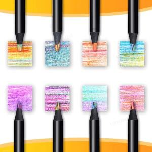 다양한 색상의 8 Pcs 마법의 무지개 연필 스케치, 낙서, 색칠, 그림을위한 나무 컬러
